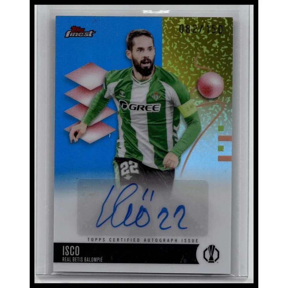 2025-26 Finest UEFA sco #BA-IS Betis Base Auto Blue Refractor #/150